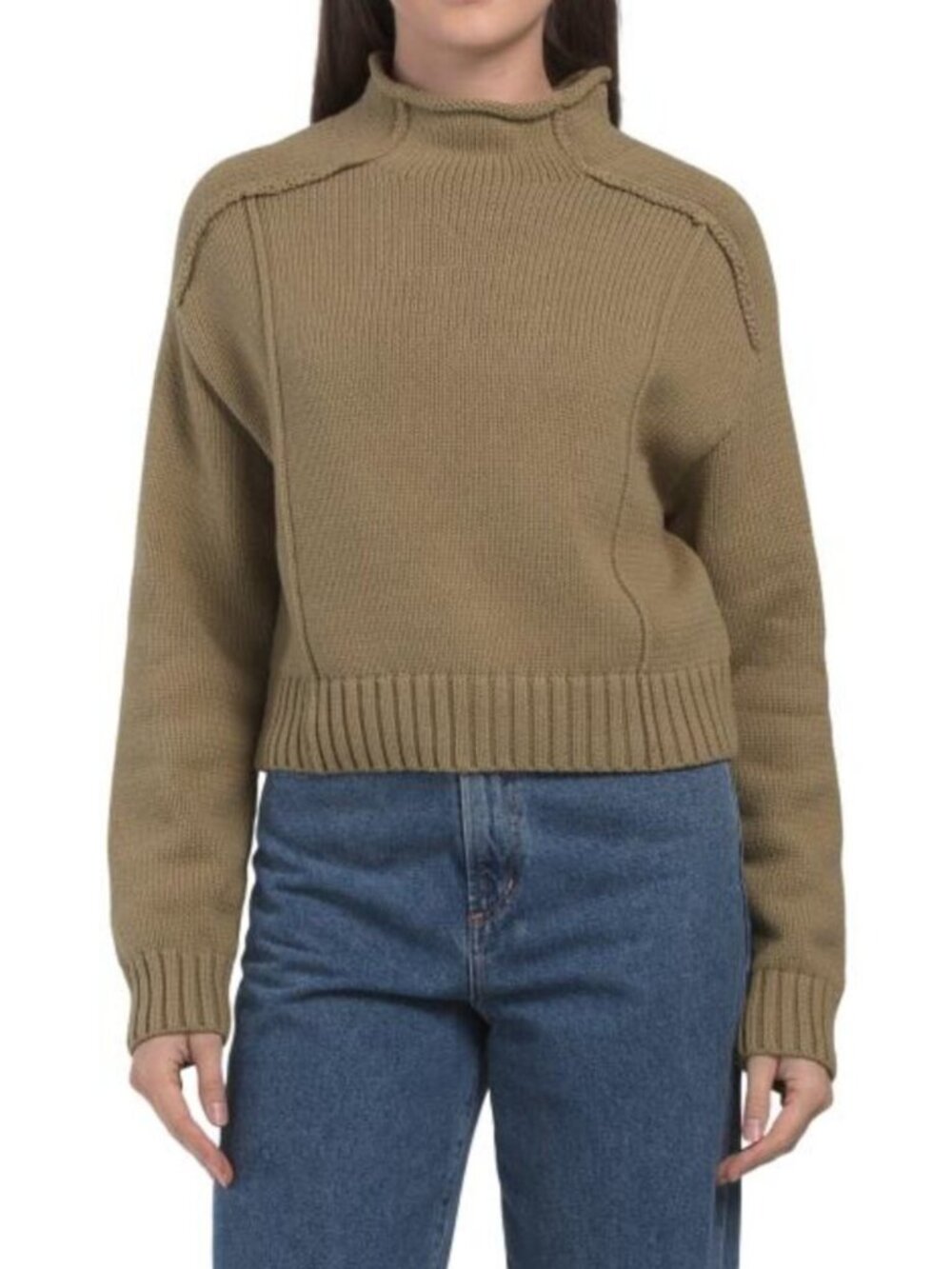 VELVET HEART Cotton Blend Goodwin Mock Neck Sweater